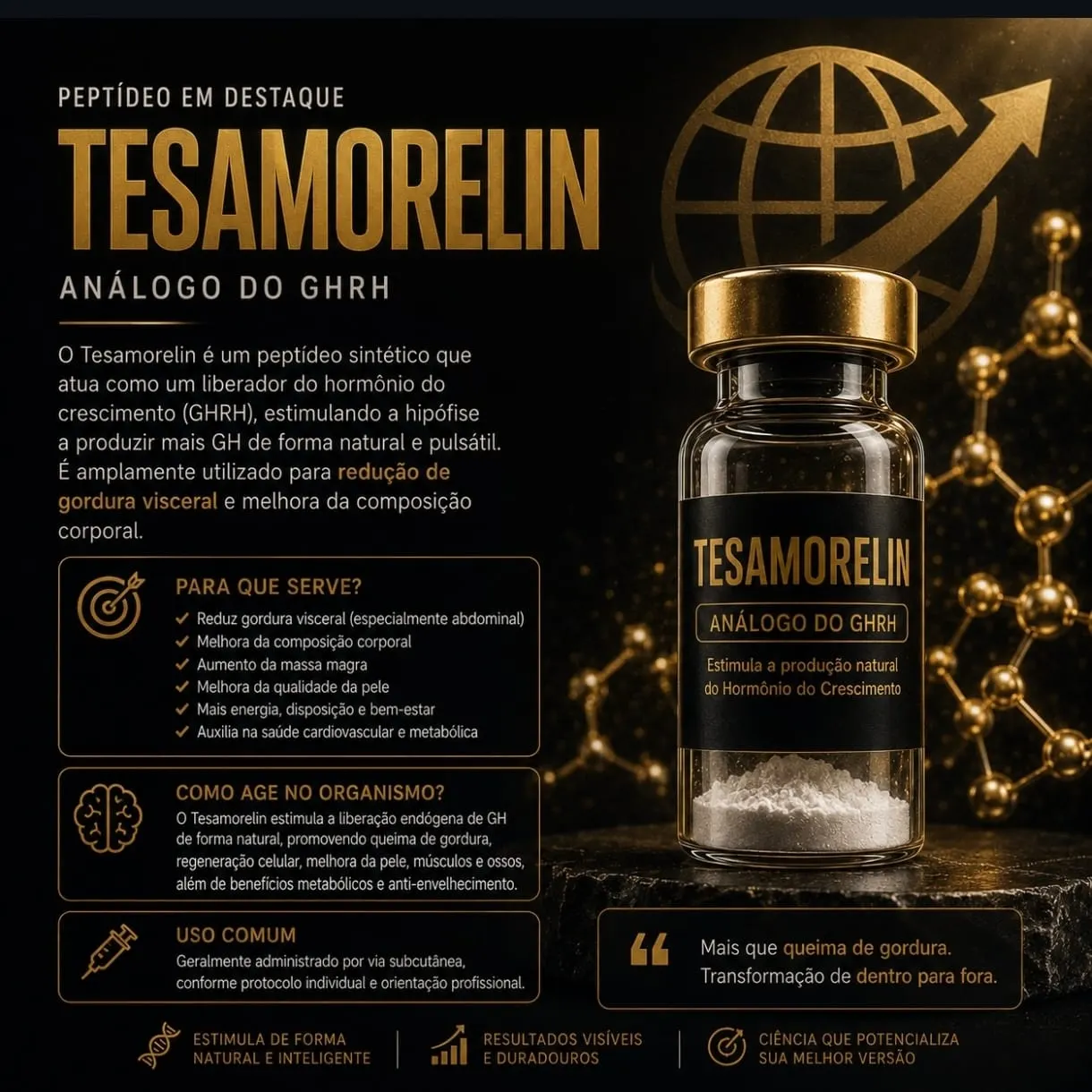 Tesamorelin 20mg ( Pó + diluente)